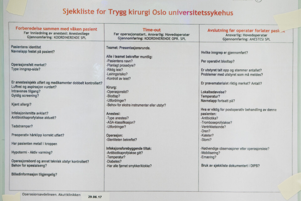 Derfor virker sjekklister