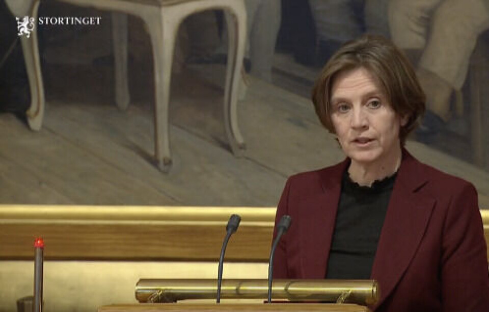 Kjersti Toppe, helsepolitisk talsperson i Senterpartiet (Sp).
Foto: Skjermdump stortinget.no/video Kjersti Toppe, helsepolitisk talsperson i Senterpartiet (Sp).
Foto: Skjermdump stortinget.no/video