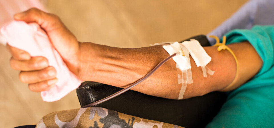 TRYGG BLODGIVING: Data fra utlandet viser at karanteneregelen på 12 måneder, det vil si at menn ikke kan ha hatt sex med menn i løpet av siste året, ikke har ført til økt hiv-smitte ved blodoverføring. Foto: Colourbox Foto: