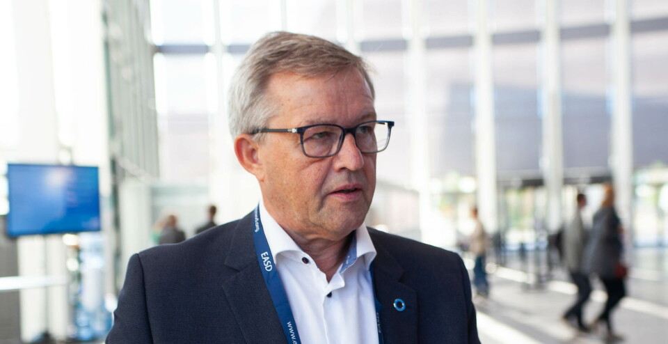 HAR INNVIRKNING: – Dataene vi har i dag viser gunstig effekt på covid-19-sykdomsforløpet ved bruk av RAAS-hemmer og nøytral eller ingen påvirkning ved bruk av DPP4-hemmer, sier professor og overlege Trond G. Jenssen. Her avbildet under EASD-kongressen i Berlin i 2018. Arkivfoto: Lasse Moe Foto: HAR INNVIRKNING: – Dataene vi har i dag viser gunstig effekt på covid-19-sykdomsforløpet ved bruk av RAAS-hemmer og nøytral eller ingen påvirkning ved bruk av DPP4-hemmer, sier professor og overlege Trond G. Jenssen. Her avbildet under EASD-kongressen i Berlin i 2018. Arkivfoto: Lasse Moe Foto: