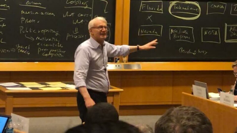 Forelesning på Harvard University. Foto: