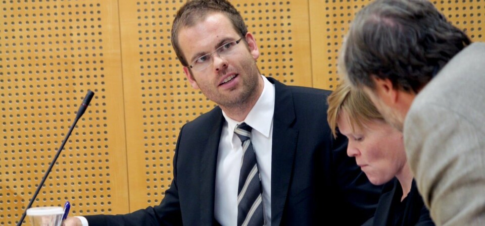 INGEN AVSTEMNING: – AstraZeneca gjentar stadig at det var et stort antall høringsinstanser som er imot. Men dette er ingen avstemning, uttalte Stein-Erik Jahr Dahl, advokat hos regjeringsadvokaten, i sin sluttprosedyre i saken mot legemiddelselskapet. Foto: Øyvind Bosnes Engen