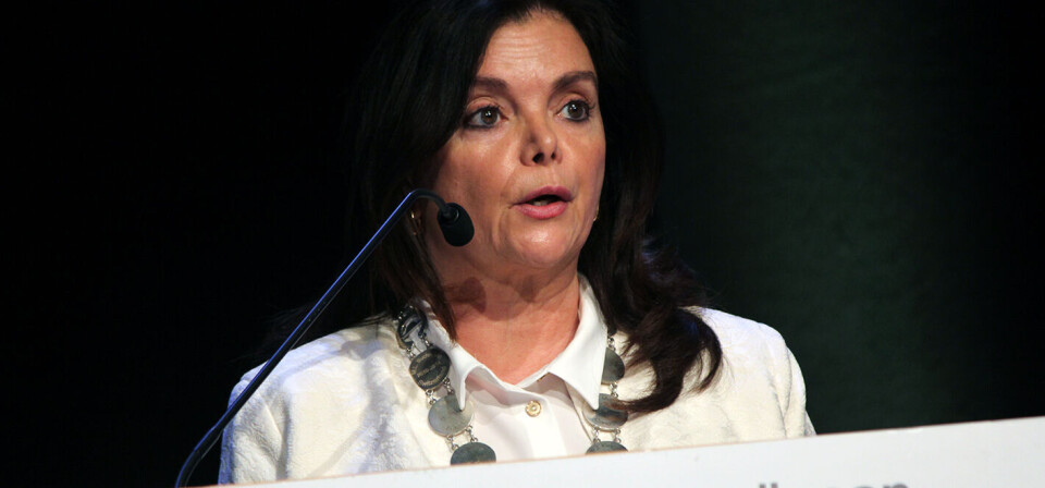 MARKERER FARMASØYTDAGEN: FIP-president Carmen Peña. Foto: Øyvind Bosnes Engen