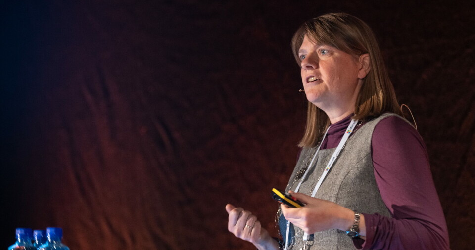 Helga Festøy, enhetsleder i Legemiddelverket, fortalte om arbeidet med SAFEST-prosjektet under den nasjonale e-helsekonferansen Ehin tirsdag. Foto: Vidar Sandnes