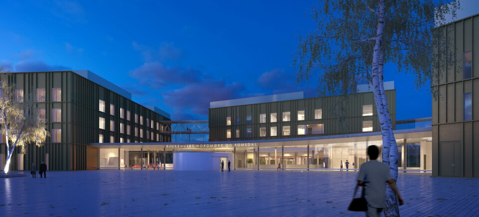 STARTER OM ETT ÅR: Byggingen av det nye akuttsykehuset i Molde skal nå etter planen starte høsten 2020. Foto: Helse Midt-Norge