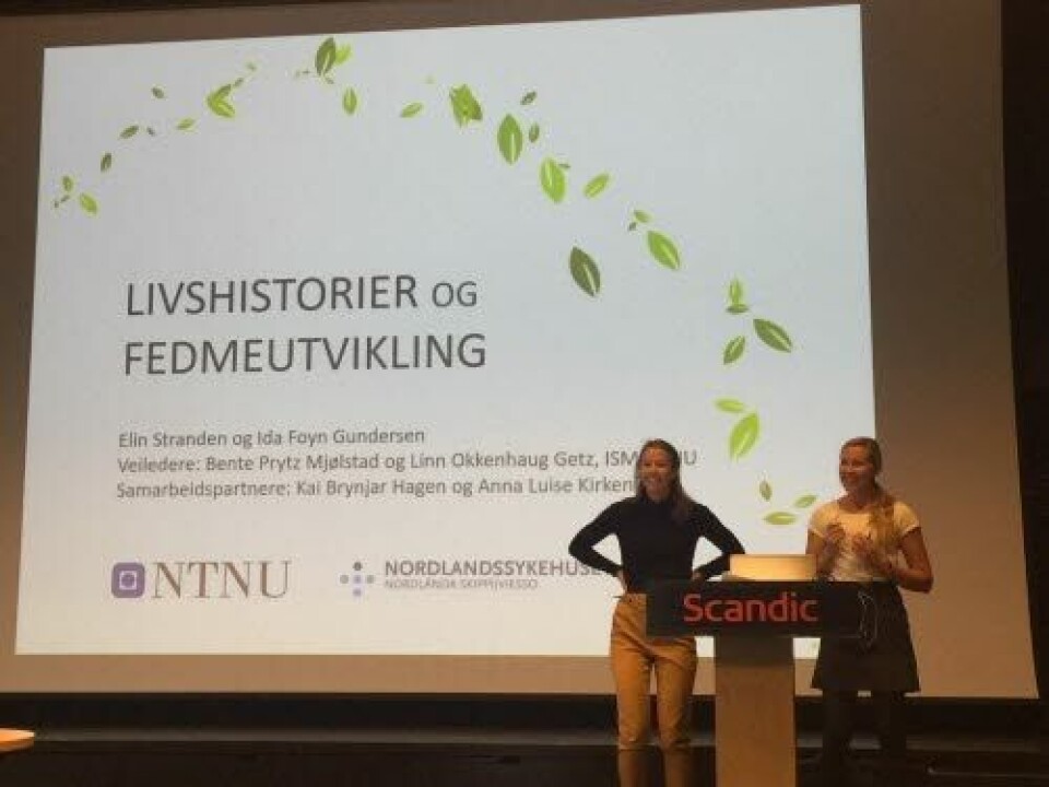 NTNU- studentene Ida Foyn Gundersen og Elin Stranden har undersøkt hva 70 norske pasienter under utredning for sykelig overvekt rapporterte om tidligere livsbelastninger.
Foto: privat NTNU- studentene Ida Foyn Gundersen og Elin Stranden har undersøkt hva 70 norske pasienter under utredning for sykelig overvekt rapporterte om tidligere livsbelastninger.
Foto: privat
