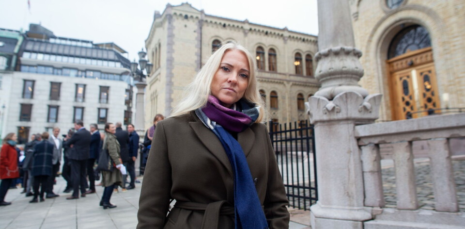 UENIGE: Lill Sverredatter Larsen leder Norsk sykepleierforbund som nå har sagt nei til resultatet fra forhandlingene med KS. Her er hun avbildet i forbindelse med presentasjonen av statsbudsjettet for 2021. Foto: Lars Brock Nilsen UENIGE: Lill Sverredatter Larsen leder Norsk sykepleierforbund som nå har sagt nei til resultatet fra forhandlingene med KS. Her er hun avbildet i forbindelse med presentasjonen av statsbudsjettet for 2021. Foto: Lars Brock Nilsen