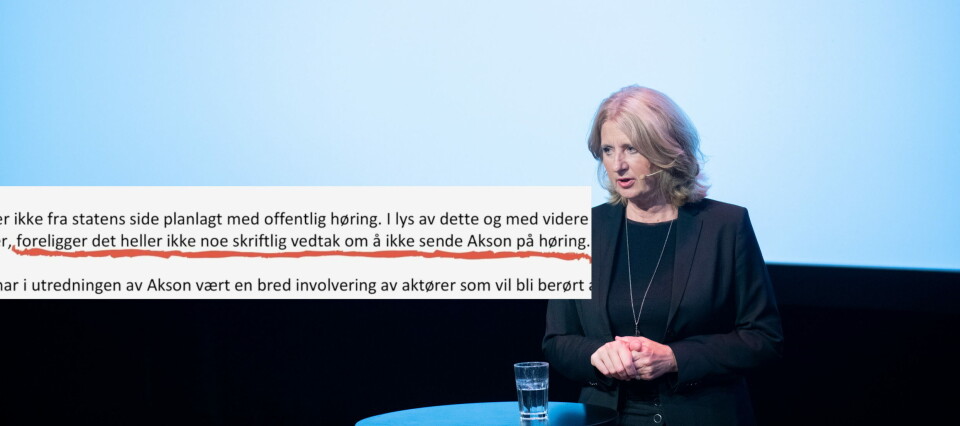 VILLE IKKE SVARE: For å unnlate høring sier utredningsinstruksen at dette skal besluttes av den øverste leder i det ansvarlige forvaltningsorganet. Dette er Christine Bergland, direktør i Direktoratet for e-helse. Beslutningen skal også være «skriftlig begrunnet, og skal følge saken». Nå innrømmer direktoratet at det ikke finnes en skriftlig begrunnelse. Poenget med utredningsinstruksen er at den skal hindre sløsing med skattebetalernes penger. Foto: Vidar Sandnes VILLE IKKE SVARE: For å unnlate høring sier utredningsinstruksen at dette skal besluttes av den øverste leder i det ansvarlige forvaltningsorganet. Dette er Christine Bergland, direktør i Direktoratet for e-helse. Beslutningen skal også være «skriftlig begrunnet, og skal følge saken». Nå innrømmer direktoratet at det ikke finnes en skriftlig begrunnelse. Poenget med utredningsinstruksen er at den skal hindre sløsing med skattebetalernes penger. Foto: Vidar Sandnes