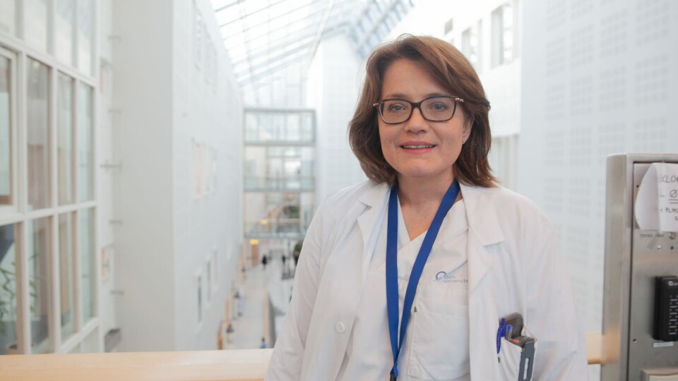 Nevrolog Anne Hege Aamodt frykter at migrenepasienter som har god nytte av forebyggende behandling med såkalte CGRP-hemmere, skal fratas behandlingen fordi effektmålene ikke er dekkende. Foto: Lasse Moe /DM Arkiv Foto: Nevrolog Anne Hege Aamodt frykter at migrenepasienter som har god nytte av forebyggende behandling med såkalte CGRP-hemmere, skal fratas behandlingen fordi effektmålene ikke er dekkende. Foto: Lasse Moe /DM Arkiv Foto:
