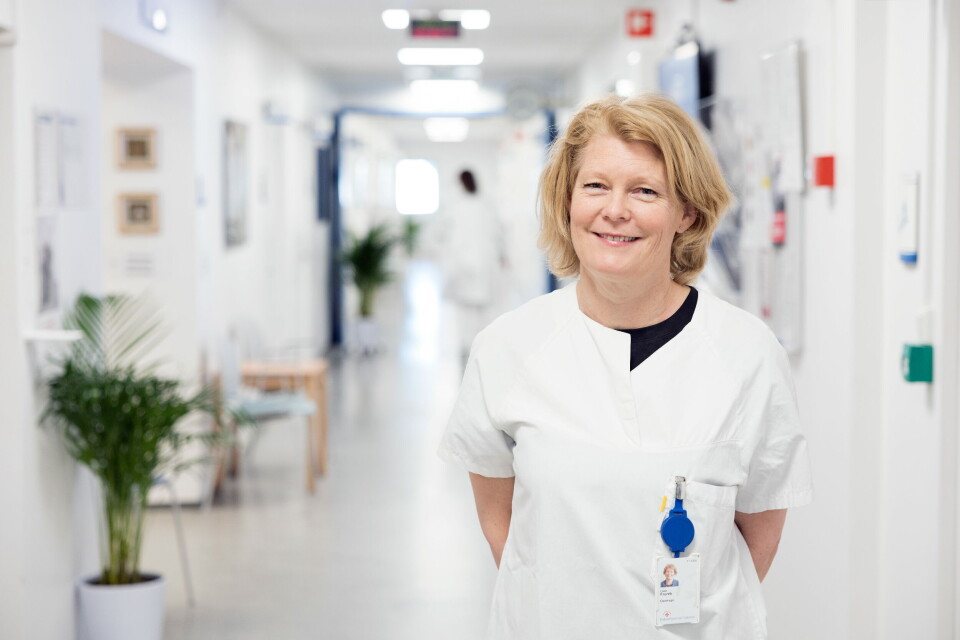 SUKSESS: Ved Diakonhjemmet sykehus har de siden 2014 hatt en enhet for psykiske helsetjenester i somatikken. Onkolog Line Fronth forteller at pasientene er svært fornøyde. Foto: Diakonhjemmet sykehus/Kjell Håkon K. Larsen SUKSESS: Ved Diakonhjemmet sykehus har de siden 2014 hatt en enhet for psykiske helsetjenester i somatikken. Onkolog Line Fronth forteller at pasientene er svært fornøyde. Foto: Diakonhjemmet sykehus/Kjell Håkon K. Larsen
