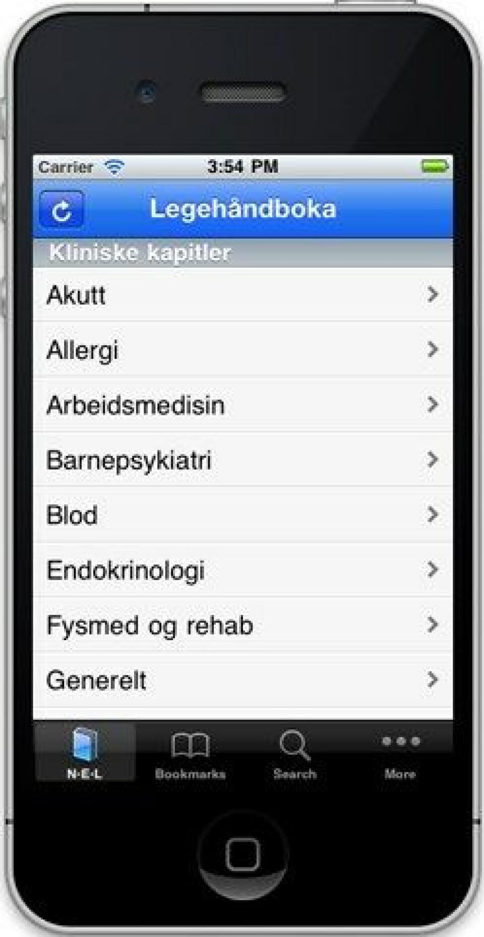 Rett til topps med lege-applikasjon