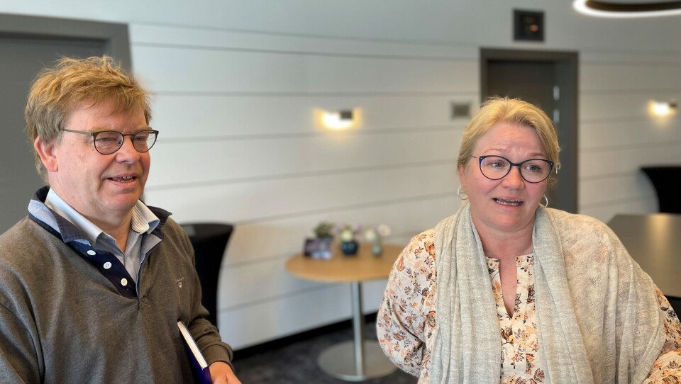 SA JA: Inger Cathrine Bryne (t.h.) er administrerende direktør i Helse Vest og leder for Beslutningsforum, som tar stilling til om nye legemidler skal tilbys gjennom spesialisthelsetjenesten. Her sammen med Baard-Christian Schem (t.v.) som er fagdirektør i Helse Vest og medlem av Bestillerforum, som også inngår i Nye metoder. Foto: Michael Chr. A. Simonsen SA JA: Inger Cathrine Bryne (t.h.) er administrerende direktør i Helse Vest og leder for Beslutningsforum, som tar stilling til om nye legemidler skal tilbys gjennom spesialisthelsetjenesten. Her sammen med Baard-Christian Schem (t.v.) som er fagdirektør i Helse Vest og medlem av Bestillerforum, som også inngår i Nye metoder. Foto: Michael Chr. A. Simonsen