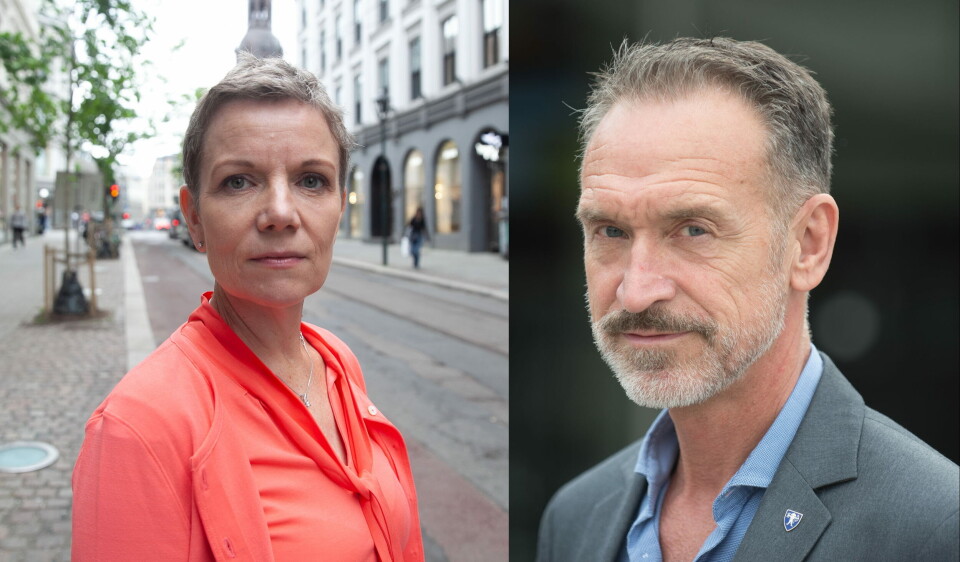 STREIKEN ER OVER: Legeforeningen og KS er uenige om hvordan man skal redusere fastlegenes arbeidsbelastning. Marit Hermansen president i Legeforeningen, og Tor Arne Gangsø, områdedirektør for arbeidsliv i KS.
Foto: Arkivfoto STREIKEN ER OVER: Legeforeningen og KS er uenige om hvordan man skal redusere fastlegenes arbeidsbelastning. Marit Hermansen president i Legeforeningen, og Tor Arne Gangsø, områdedirektør for arbeidsliv i KS.
Foto: Arkivfoto
