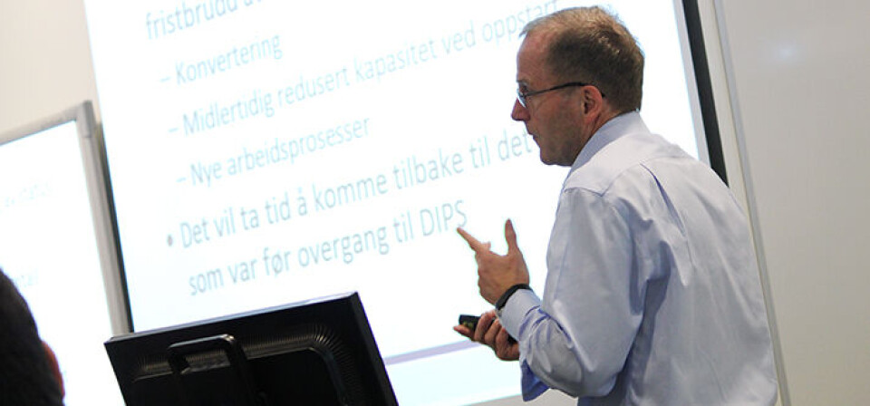 FRISTBRUDD: Viseadministrerende direktør Morten Reymert la fram statistikken over fristbrudd og langtidsventende for OUS-styret torsdag. Foto: Øyvind Bosnes Engen