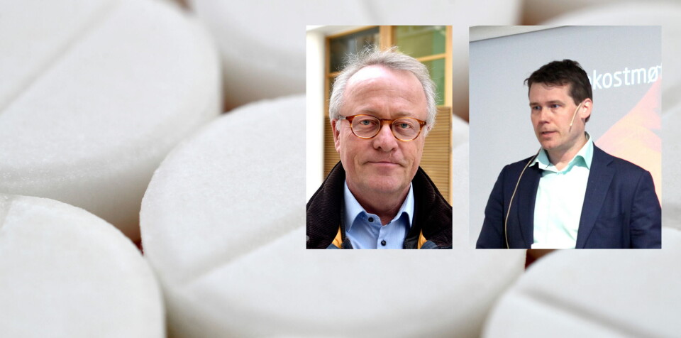 Apotekforeningen, ved direktør for næringspolitikk Oddbjørn Tysnes, og Stoffskifteforbundet, ved generalsekretær Eddy Kjær, mener det er behov for tiltak for å øke tilgangen på legemidler mot lavt stoffskifte. Foto: Getty Images/Lars Brock Nilsen