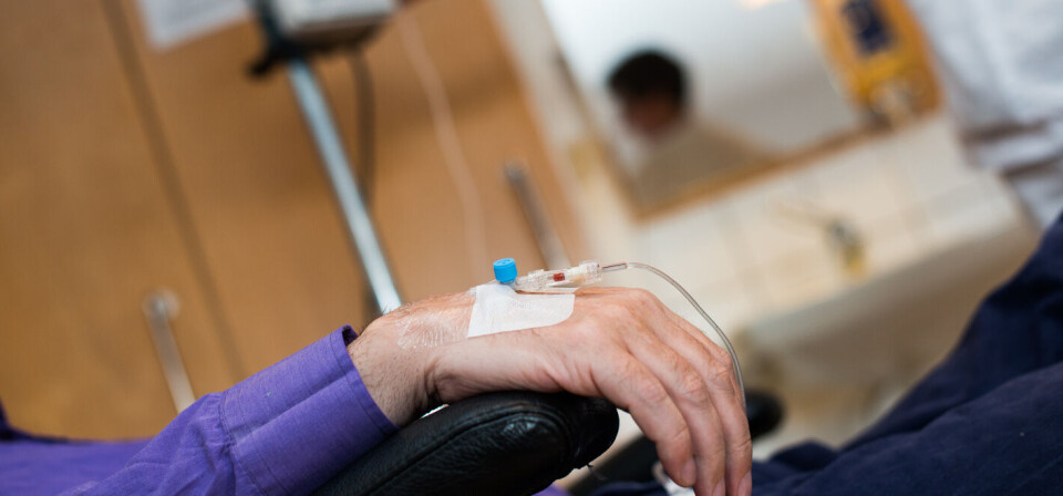 GIS SOM INFUSJON: Nivolumab (Opdivo), som infuseres, er én av to lungekreftmedisiner som i nye studier viste skuffende resultater. Arkivfoto Foto: