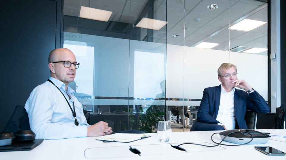 «RISIKOFYLT»: – Det fremstår som svært risikofylt å beskrive og prosjektere en nasjonal løsning i 2019, basert på en virkelighetsoppfatning fra 2012 som tidligst kan være innført i 2030, sier Kolbjørn Haarr (t.h) og Thomas Smedsrud. Foto: Vidar Sandnes Foto: «RISIKOFYLT»: – Det fremstår som svært risikofylt å beskrive og prosjektere en nasjonal løsning i 2019, basert på en virkelighetsoppfatning fra 2012 som tidligst kan være innført i 2030, sier Kolbjørn Haarr (t.h) og Thomas Smedsrud. Foto: Vidar Sandnes Foto: