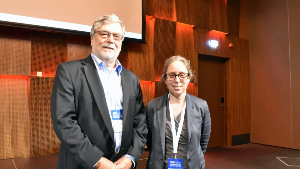 HISTORIE: Under konferansen SSAI i Oslo torsdag, fortalte professor Michael Pinsky fra University of Pittsburgh og professor Hannah Wunsch fra University of Toronto om hvordan grunnlaget for moderne intensivmedisin ble lagt i Skandinavia på 1950-tallet. Foto: Leni Aurora Brækhus Foto: HISTORIE: Under konferansen SSAI i Oslo torsdag, fortalte professor Michael Pinsky fra University of Pittsburgh og professor Hannah Wunsch fra University of Toronto om hvordan grunnlaget for moderne intensivmedisin ble lagt i Skandinavia på 1950-tallet. Foto: Leni Aurora Brækhus Foto: