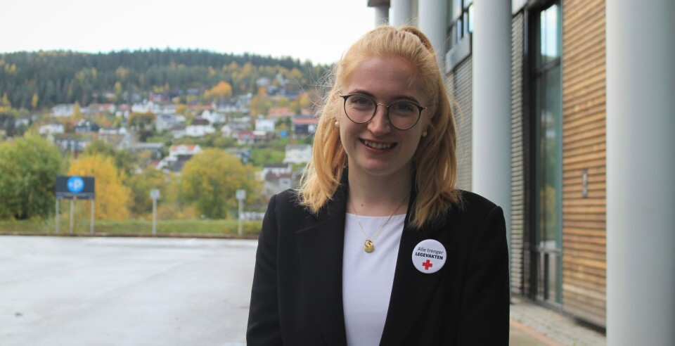 GÅ-FORAN: – Helsesektoren må gå foran som et godt eksempel og gjøre nødvendige grep for å redusere våre egne utslipp av klimagasser, uttalte Maja Elisabeth Mikkelsen, leder for Norsk medisinstudentforening under dagens høring om klimaplan for helsesektoren. Foto: Privat Foto: GÅ-FORAN: – Helsesektoren må gå foran som et godt eksempel og gjøre nødvendige grep for å redusere våre egne utslipp av klimagasser, uttalte Maja Elisabeth Mikkelsen, leder for Norsk medisinstudentforening under dagens høring om klimaplan for helsesektoren. Foto: Privat Foto: