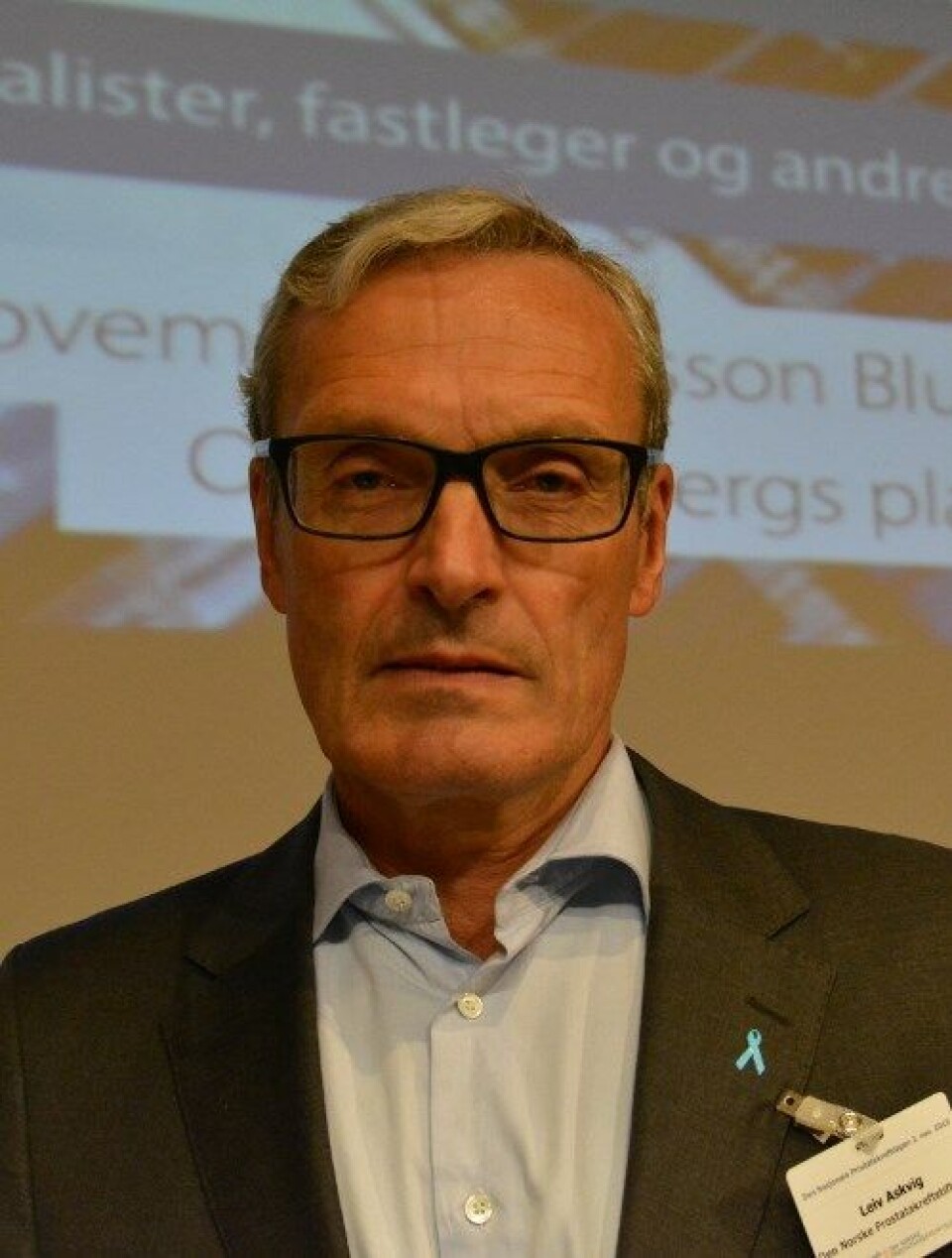 IKKE FORNØYD: – Vår stiftelse er ikke fornøyd med de høye norske prostatakreftdødstallene sammenlignet med resten av verden. Vi er følgelig uenig i at den norske anbefalingen er god nok, sier styreleder Leiv Askvig i Den norske prostatakreftstiftelsen. Foto: Lisbeth Nilsen