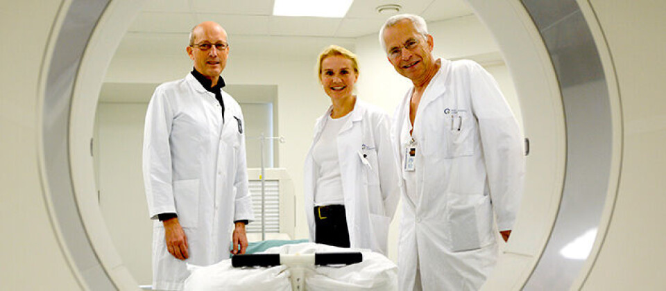 - Det må stilles krav til at kreftdiagnostikk skal være indisert, mener overlegene Trond V.Bogsrud (f.v), Mona E.Revheim og seksjonsleder Carl Müller Foto: Vidar Sandnes