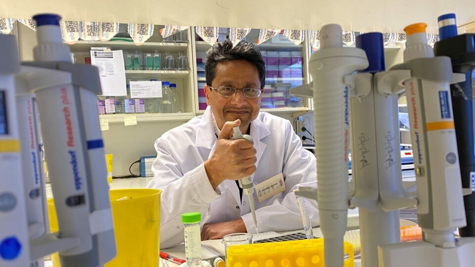 SLAGBEHANDLING: – Vårt spor tar sikte på å utvikle ny slagbehandling eller behandling som kan gis sammen med eksisterende behandling, for å gjøre den mer effektiv, sier UiO-professor Sandip Kanse. Foto: Cecilie Bakken Høstmark Foto: SLAGBEHANDLING: – Vårt spor tar sikte på å utvikle ny slagbehandling eller behandling som kan gis sammen med eksisterende behandling, for å gjøre den mer effektiv, sier UiO-professor Sandip Kanse. Foto: Cecilie Bakken Høstmark Foto: