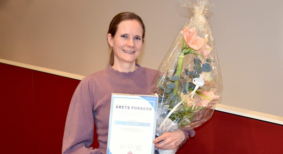 FORSKERPRIS: Anita Sveen har vunnet prisen som årets forsker 2020 ved institutt for kreftforskning ved Radiumshospitalet. Foto: Michael Chr. A. Simonsen Foto: