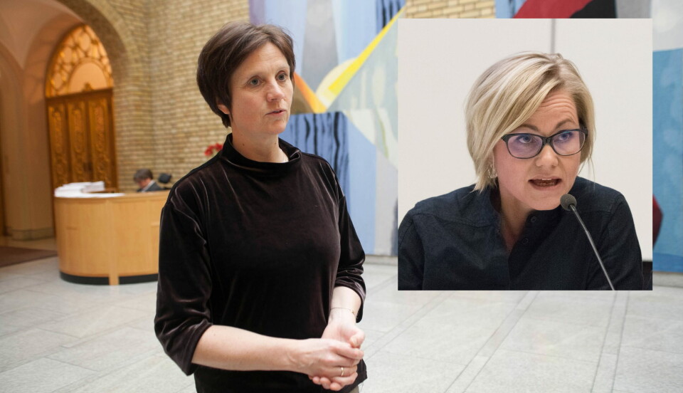 REAGERER: De to profilerte helsepolitikerne Kjersti Toppe i Senterpartiet og Ingvild Kjerkol i Arbeiderpartiet reagerer på kreftkirurgisaken. Foto: Lasse Moe