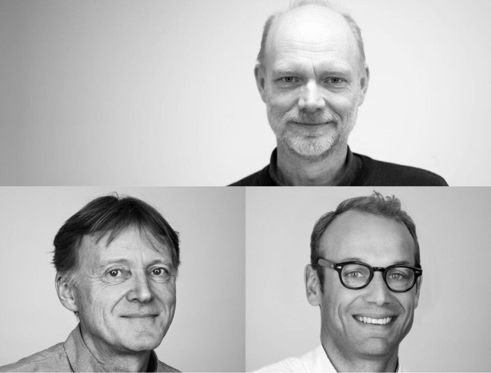 TEAM PROBA: Teamet i Proba består av Jens Plahte, Audun Gleinsvik og Rune Busch, samt Stian Haugen, som ikke har begynt ennå. Foto: Proba TEAM PROBA: Teamet i Proba består av Jens Plahte, Audun Gleinsvik og Rune Busch, samt Stian Haugen, som ikke har begynt ennå. Foto: Proba