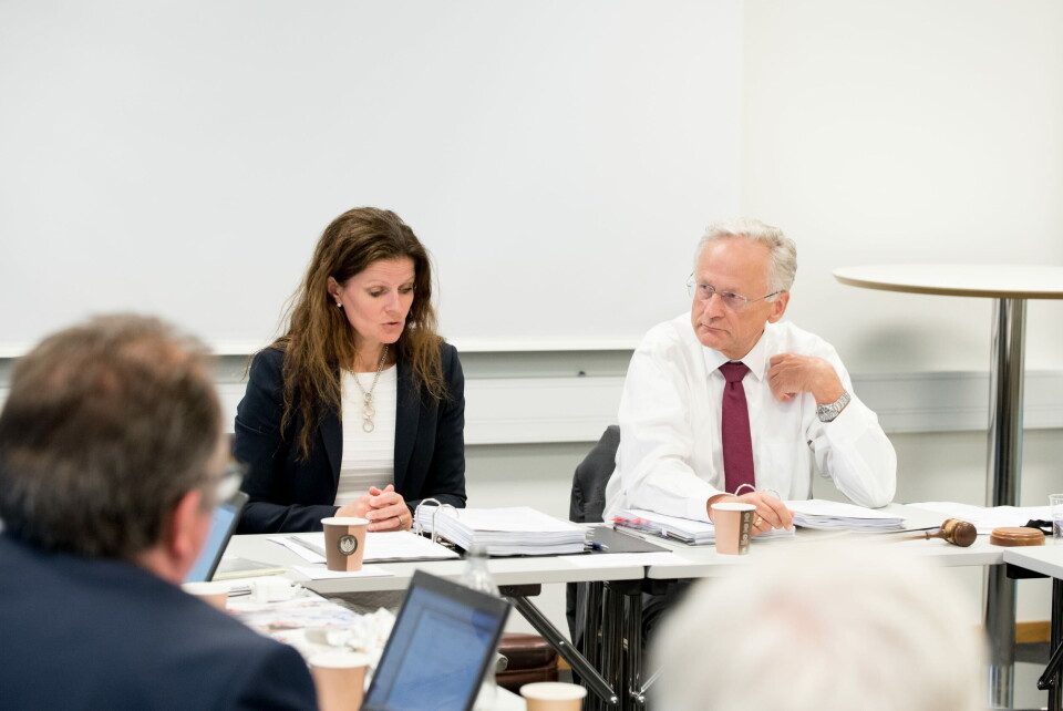 DISKUTERTE: Styret i helse Sør-Øst diskuterte torsdag de nye planene for OUS. På bildet: Administrerende direktør Cathrine Lofthus og styreleder Svein Gjedrem i Helse Sør-Øst. Arkivfoto: Vidar Sandes Foto: