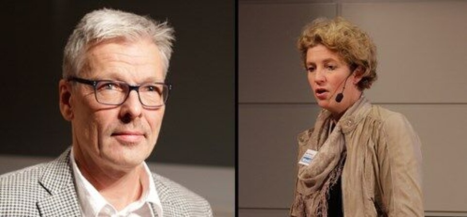 F.V: Urologiprofessor Michael Borre og leder for Danske Multidisciplinære Cancer Grupper, Nasjonal multidisiplinær og Mef Nilbert verksamhetschef Regionalt Cancercentrum Syd, holdt innlegg under Skandinavisk kreftmøte i Stockholm.
Foto: Lasse Moe