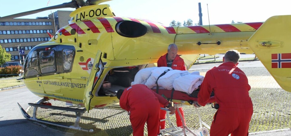 VARIASJONER: Det er ulike kriterier for å bruke ambulansehelikopter ved de forskjellige helikopterbasene, og det finnes ingen felles, nasjonale kriterier. / Arkivfoto Foto: