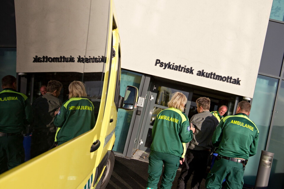 STUDIE: Informasjon om innleggelser og reinnleggelser er samlet inn i psykiatrisk akuttmottak (PAM) i Psykiatrisk klinikk i Sandviken, som er del av Haukeland universitetssjukehus, i Bergen i perioden 2005-2015. Arrangert illustrasjonsbilde: Haukeland universitetssjukehus Foto: