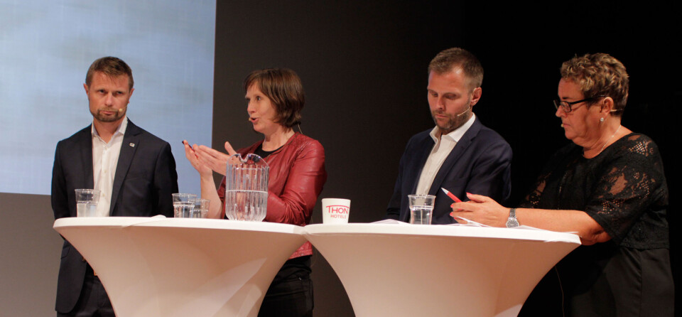 INGEN ØNSKER: Verken Bent Høie (H), Kjersti Toppe (Sp), Torgeir Micaelsen (Ap) eller Olaug Bollestad (KrF) ønsker en fastsatt grenseverdi. Foto: Lasse Moe
