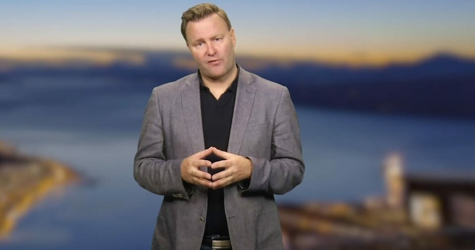 Fungerende helsedirektør Espen Rostrup Nakstad innledet på konferansen Fremtidens helsetjeneste mandag. Foto: Skjermdump