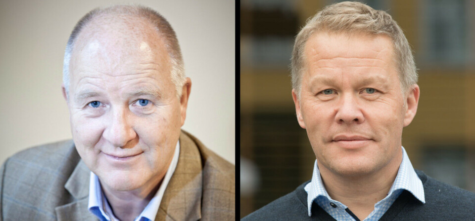IKKE SAMSTEMTE: Anders Skuterud (t.v.) i Psykologforeningen mener et lavterskeltilbud for unge kan bidra til mindre antidepressivabruk. Petter Brelin i Norsk forening for allmennmedisin tror ikke det vil påvirke forskrivningen. Foto: