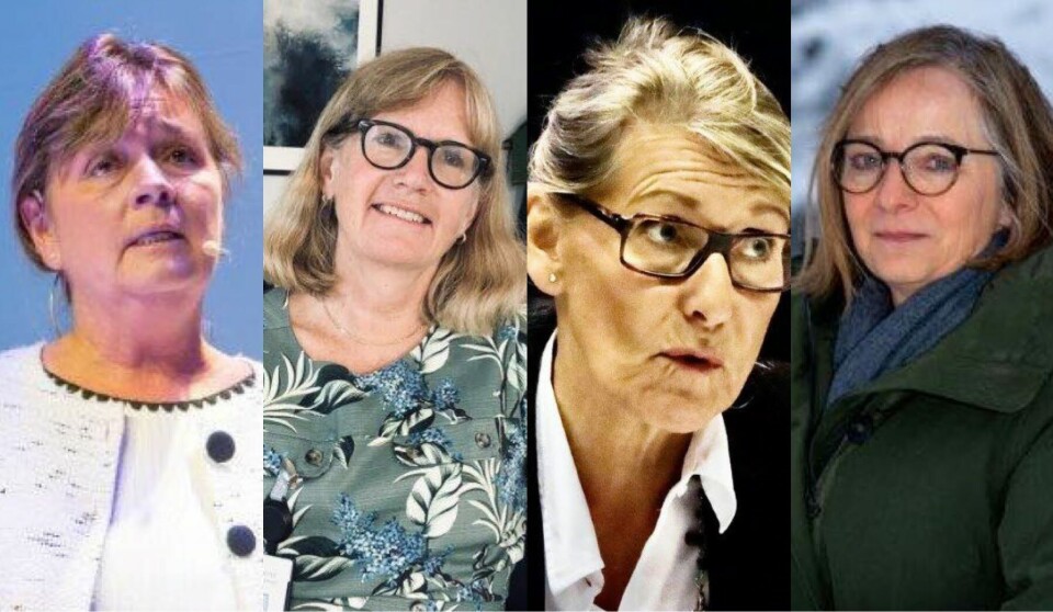 PENDLER: De administrerende direktørene Cecilie Daae (Helse Nord), Anita Schumacher (UNN), Hulda Gunnlaugsdottir (Helgelandssykehuset) og Siri Tau Ursin (Finnmarkssykehuset). Foto: Vidar Sandnes/Anne Grete Storvik/Sondre Skjelvik//Torgrim Hermansen Halvari PENDLER: De administrerende direktørene Cecilie Daae (Helse Nord), Anita Schumacher (UNN), Hulda Gunnlaugsdottir (Helgelandssykehuset) og Siri Tau Ursin (Finnmarkssykehuset). Foto: Vidar Sandnes/Anne Grete Storvik/Sondre Skjelvik//Torgrim Hermansen Halvari