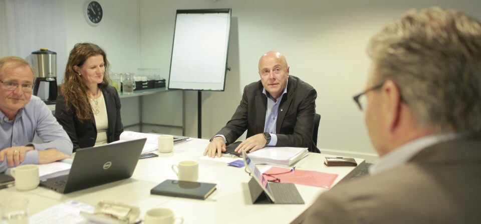 BESLUTNINGSFORUM: (f.v) Lars Vorland, Cathrine Lofthus, Stig Slørdahl (leder) og Herlof Nilssen, her fra et tidligere møte. Arkivfoto. Foto: