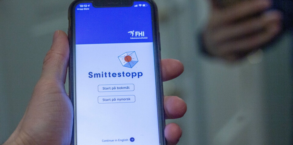 RAMMEVERK: Den norske appen Smittestopp bruker Apple-Google sitt rammeverk for kontaktsporing. Foto: Lasse Moe