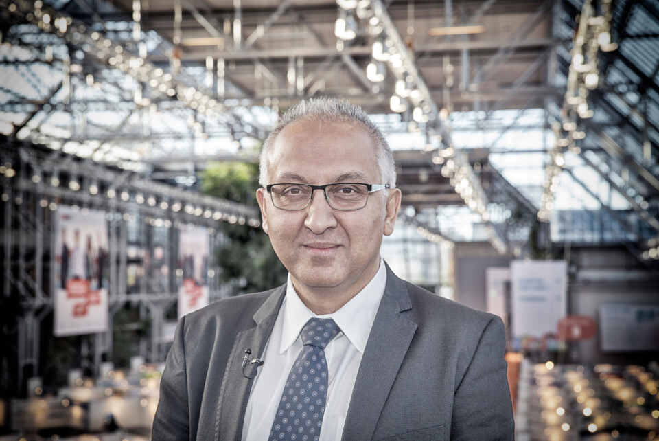 VISTE EFFEKT: Førsteforfatter Mansoor Mirza la frem studien på en «presidential symposium» på ESMO, Europas største kreftkongress i København i helgen. Foto: Per Gudmann VISTE EFFEKT: Førsteforfatter Mansoor Mirza la frem studien på en «presidential symposium» på ESMO, Europas største kreftkongress i København i helgen. Foto: Per Gudmann