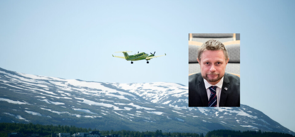 Helsminister Bent Høie haster til Nord-Norge for å forsøke å løse krisen.  Foto: Luftambulansetjenesten HF/Arkivfoto