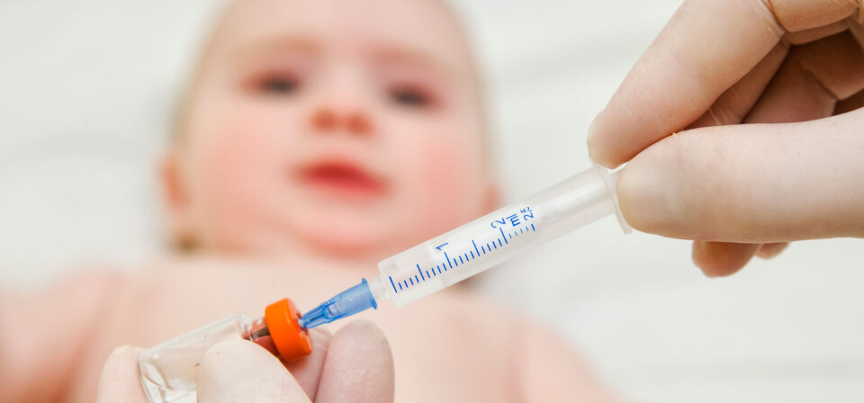 BARNEVAKSINASJONSPROGRAM: Vaksine mot mage- og tarminfeksjon forårsaket av rotavirus, ble innlemmet i det norske barnevaksinasjonsprogrammet høsten 2014. Illustrasjonsfoto: Colourbox Foto:
