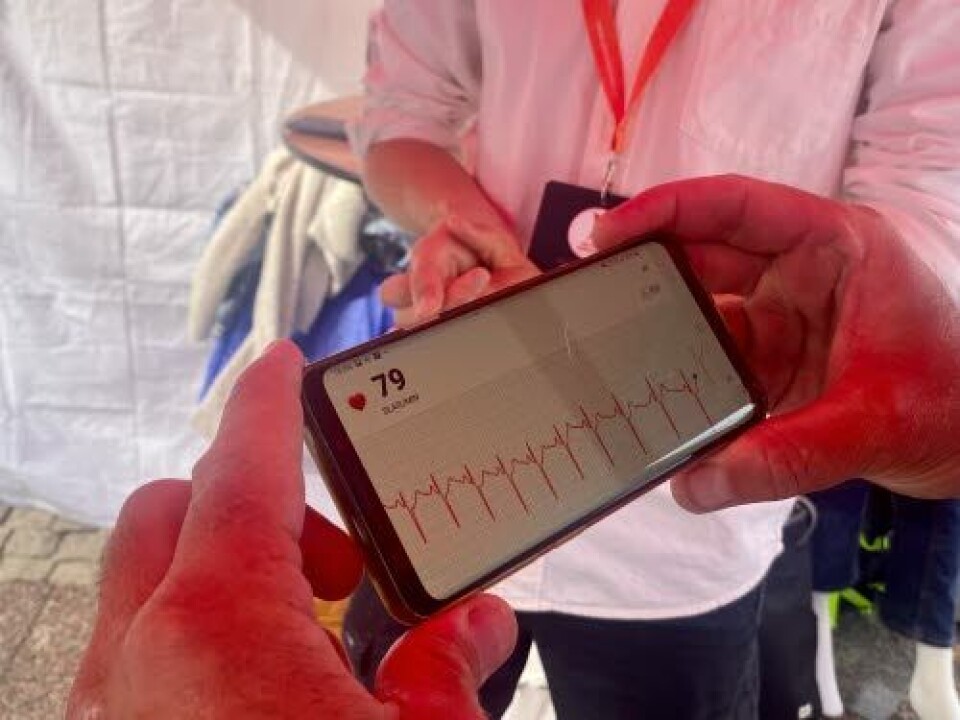 SECG247-SENSOREN: Slik får du opp signalene rett på telefonen din.
Foto: Siri Gulliksen Tømmerbakke SECG247-SENSOREN: Slik får du opp signalene rett på telefonen din.
Foto: Siri Gulliksen Tømmerbakke