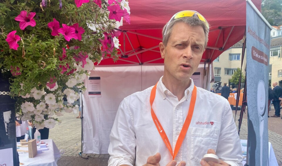 PÅGANG: Overlege Jarle Jortveit ved Arendal sykehus forteller til Dagens Medisin at det ikke mangler på kandidater til studien. Foto: Siri Gulliksen Tømmerbakke PÅGANG: Overlege Jarle Jortveit ved Arendal sykehus forteller til Dagens Medisin at det ikke mangler på kandidater til studien. Foto: Siri Gulliksen Tømmerbakke