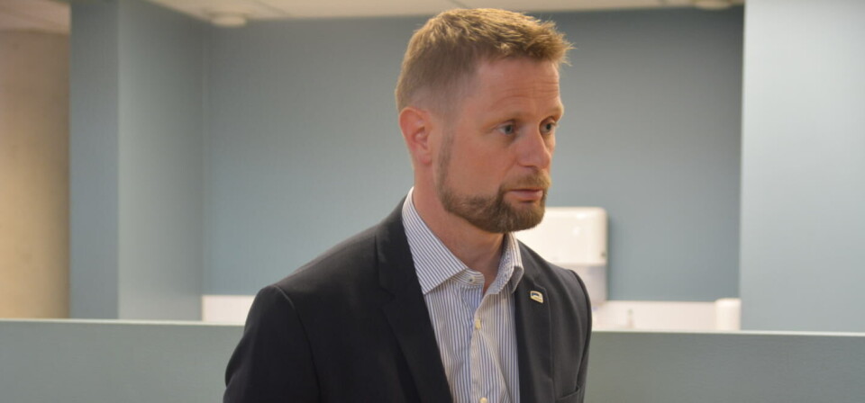 TEGNET SYKEHUSKARTET: Helseminister Bent Høie møtte pressen etter det lukkede møtet med RHF-direktørene. Foto: Målfrid Bordvik