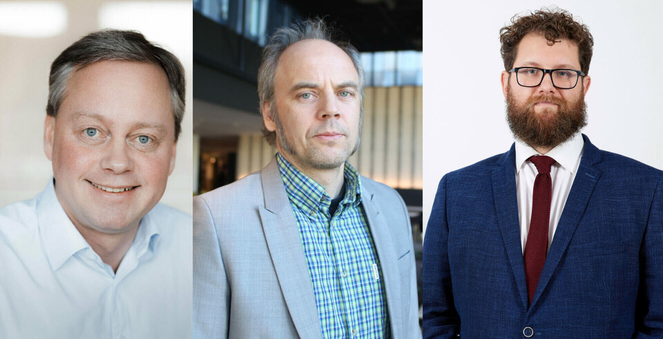 TING TAR TID: Hallstein Husbyn (f.v.), enhetsleder for Legemiddeltilgang-området i SLV, Tor Frostelid, direktør for samfunns- og myndighetskontakt i Novo Nordisk og statssekretær Karl Kristian Bekeng HOD. Foto: TING TAR TID: Hallstein Husbyn (f.v.), enhetsleder for Legemiddeltilgang-området i SLV, Tor Frostelid, direktør for samfunns- og myndighetskontakt i Novo Nordisk og statssekretær Karl Kristian Bekeng HOD. Foto: