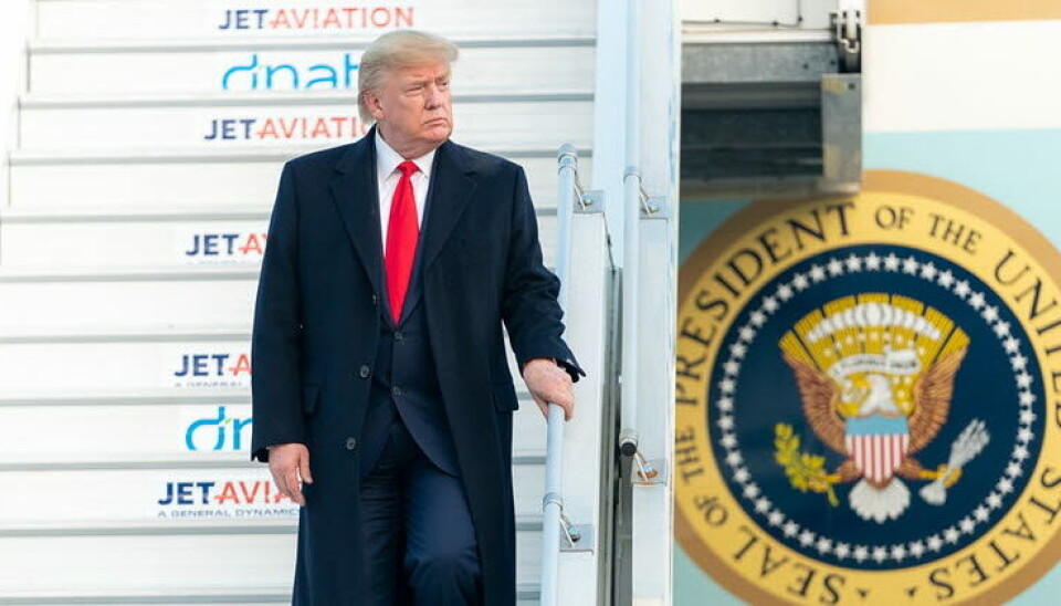 UT PÅ TUR: USAs president Donald Trump er på besøk i Storbritannia.