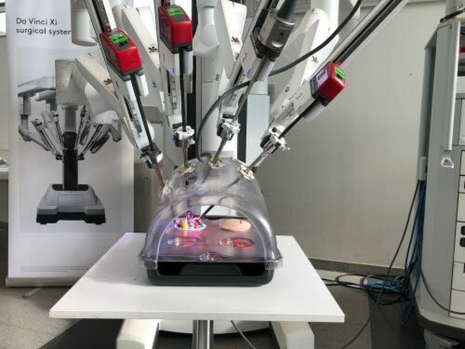 Operasjonsroboten DaVinci Xi
Foto: Ahus Operasjonsroboten DaVinci Xi
Foto: Ahus