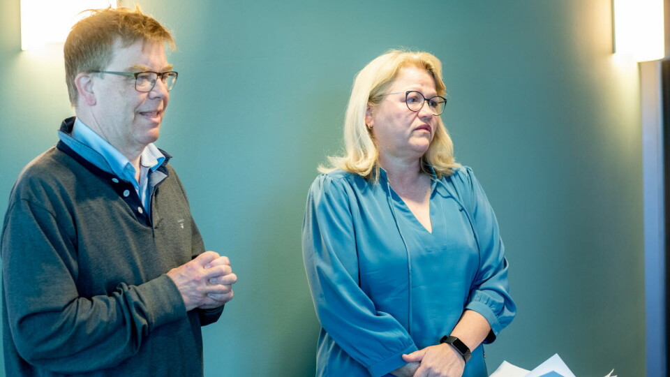 Mandag møtes Beslutningsforum, som ledes av direktør i Helse Vest, Inger Cathrine Bryne. Her er hun sammen med fagdirektør Baard Christian Schem. Foto: DM arkiv / Vidar Sandnes Foto: