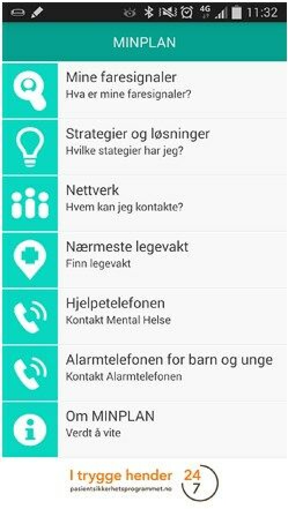 Psykisk kriseplan som egen app